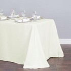 90x132  Ivory Premium Rectangle Polyester Tablecloth Catering Linens Home Sale