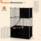 3-tier Indoor Metal Wire Kitten Enclosure W  2 Ramps  Pet Pen For Small Animal
