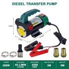 Aigmison 12v 260w Diesel Transfer Pump Electric Fuel Transfer Pump 45l min Oi   