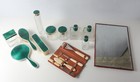 Mappin   Webb Gilt Sterling Silver Guilloche Enamel Travel Vanity Case 1927