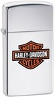 Zippo 28418 Harley Davidson Logo Slim High Polished Chrome