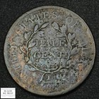 1806 Small 6 No Stems Draped Bust Copper Half Cent 1 2c - Corrosion