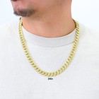 14k Yellow Gold Miami Cuban 11mm Monaco Link Chain Necklace Mens Womens 16 - 30 