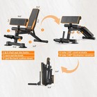 10-level Adjustable Workout Bench  800lbs Foldable For Full Body Home Exercise