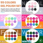 Vanreesa 60 Pcs Gel Nail Polish Set  55 Colors Gel Polish With Base Coat  4 E   