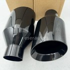 2pcs Dodge Rt Srt Ram 5    Big Black Exhaust Tip 2 5    Inlet Angle Cut Double Wall