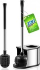 Toilet Plunger And Brush Set  Bathroom Powerful Cleaning Round Bristle Brush    