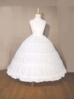 Extra Full Victorian Civil War Reenactment White Cotton Ladies Hoop Skirt