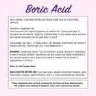 Puregen Labs Boric Acid Suppositories 600mg 30 Count Exp  12 26