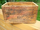 Peters Hi Velocity Wood Ammo Box  Vintage Crate 20 Ga Finger Jointed