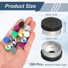 250 Pcs 13mm Aluminum Plastic Vial Top Caps  Black