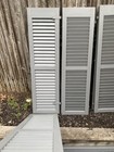 Pair Exterior House Window Wood Shutters Vintage  3 Available  14   x51    Used Blue