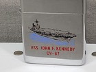 Vintage E   Iv 1988 Uss John F Kennedy Cv-67 Double Sided Graphic Zippo Lighter 