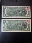 1976 Bicentennial Unc Two Dollar Bill First Day Of Issue With Stamp  April 13