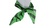 Stylish Women Fashion Green Neck Tie Scarf With Zebra Black Print 