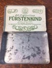 Vintage Furstenkind Cigarillos Flat German Tobacco Tin Hinged Lid Advertising