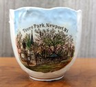 Touro Park  Newport Ri Demitasse Cup Souvenir Porcelain Vintage Colorized