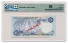 Bermuda Banknote 1 Dollar 1984 Specimen Pmg Ms 65 Epq Gem Uncirculated