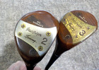 Vintage Macgregor Tourney Tommy Armour Persimmon 2 Wood And 3 Wood