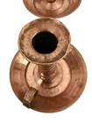 Vintage Copper Chamberstick Candle Holders     Pair Hand Hammered Primitive
