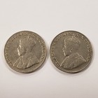 1926 5c Canada Five Cents Near 6 - Km29 - 2 Coin Lot - Sku-q5877 a