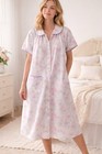 True Vintage Jc Penney House Robe Duster Floral Cottagecore Lilac Pastel Xl 18