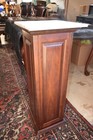Antique Mahogany Pedestal Marble Top Plant Stand Column Display Stand 37   