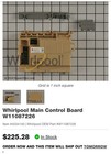 Whirlpool Dishwasher Main Control Board W11087226 