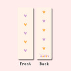 Pretty Hearts Aesthetic Bookmark For Books  Laminated