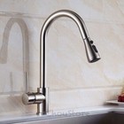 Kitchen Sink Pull Out Shower Faucet Swivel Vessel Hot Cold Water Mixer Tap Brass
