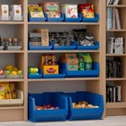 Akro mils Plastic Shelf Bins  Heavy Duty  Blue  12 pack