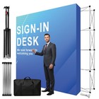 Portable Pop Up Display Stand  Tension Backdrop Booth Frame  Fabric Trade Show