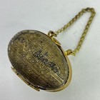 Victorian Thimble Case - Brass Fancy Exterior Design - Egg Shape  v525  