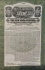 Antique 1913 New York Central Railroad Co  4 1 2   1000 Bond Certificate  Green