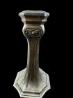 Antique Spelter Art Nouveau Candle Stick Holder Bronze Clad  Pair