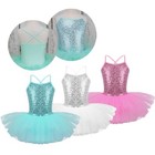 Girl Leotard Kids Tutu Ballet Dress Sequined Gymnastics Skirt  Dancewear Costume
