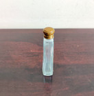 Vintage Pompela Lt Piver Brass Cap Perfume Glass Bottle Paris Dec G480