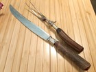 Vtg Paul s Bros Stag Handle   Sterling Band Knife   Meat Fork