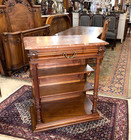 French Antique Marble Top Henry Ii Walnut Small Sideboard   Server   Entry Side
