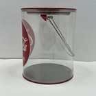 Coca-cola Coke Round Plastic Bucket  W  Tin Handle   Lid Collectible Storage