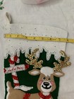 Finished Handmade Bucilla Christmas Stocking Reindeer North Pole