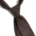 Brown Check Cashmere Tie  handmade 