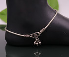 925 Sterling Silver Snake Chain Bracelet Oxidized Charm Anklet Ank149