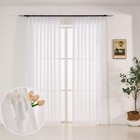 Pinch Pleated Sheer Curtains 84 Inches Long 60 w X 84 l  pack Of 1  Pure White