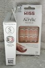 Bring The Salon Home Kiss Salon Acrylic French 28 Nails Short Length  ksa15 2pk