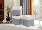 Cube Storage Organizer Bins   Box Storage Cube Basket With Handles Fabric Cloth 