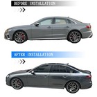 Glossy Black Chrome Delete Window Trims For Audi A4 S4 2017-2025