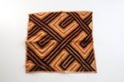 New Vintage African Kuba Shoowa Cloth Raffia Textile Panel 25x26 Kasai Velvet 03