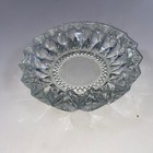 Vintage Clear Glass Ashtray Round Starburst Design Heavy Home Decor Retro