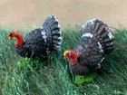 Britain s Ltd  Turkey  2 Pcs   Vintage Plastic Farm Animals Made In England 1 32